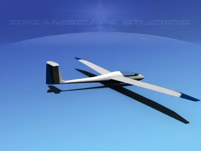 Venture Sailplane Low-poly 3D model purchase