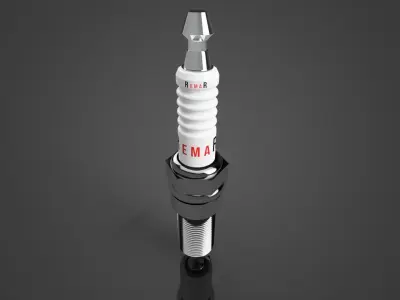 Spark Plug 3D model Textured