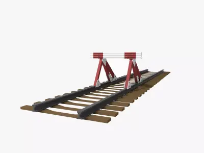 Railway Buffer Stop 3D model