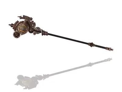 Steampunk Scepter 3D model