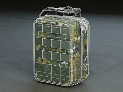 Military Camo Bag  Low-poly 3D model