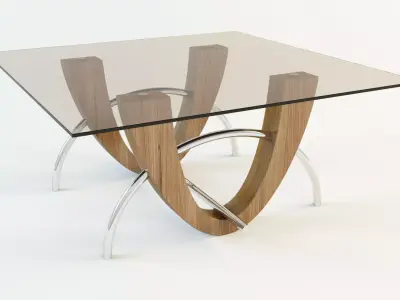 3D Model Coffee Table set  Low-poly 3D model
