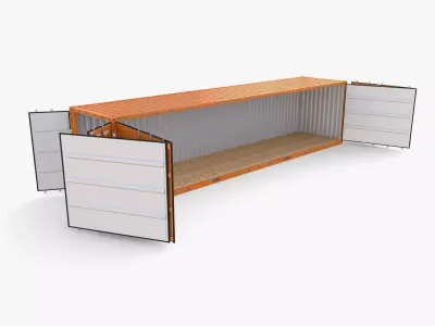 40ft Shipping Container Side Open High Cube 3D model