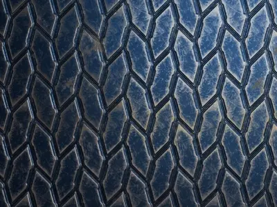 Scratched Blue Sci-Fi Armor Metal Plate PBR Seamless Texture
