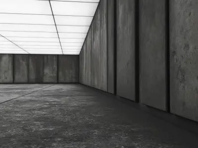 Concrete Garage 3D model