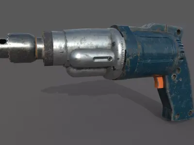 3D Drill Machine  Low-poly 3D model
