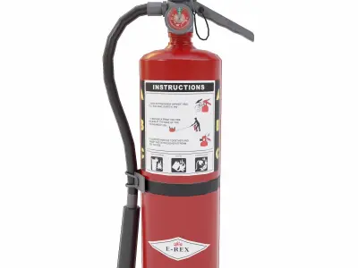 Fire Extinguisher lowpoly 3d model Low-poly 3D model