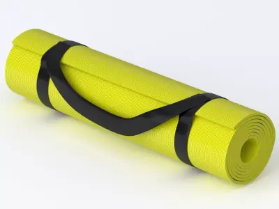 Yoga Mat yellow 3D model