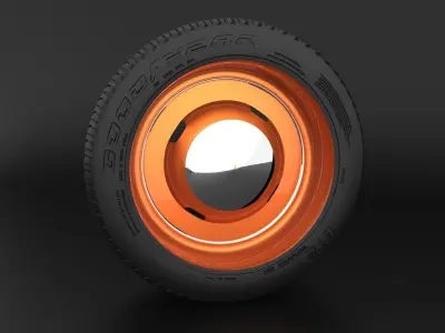 Old car rims hotrod Free 3D model