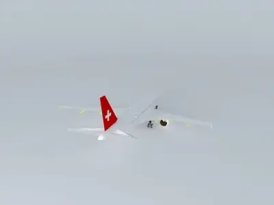 swiss airways boeing Free 3D model