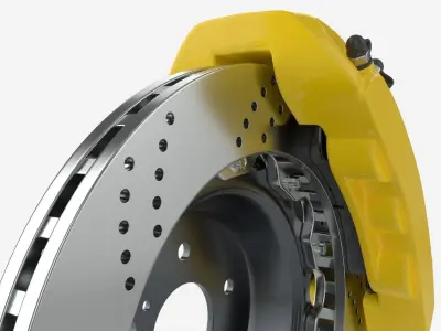 Brake disk with caliper 3D model