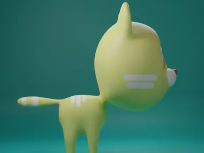 cartoon cat 3D model get