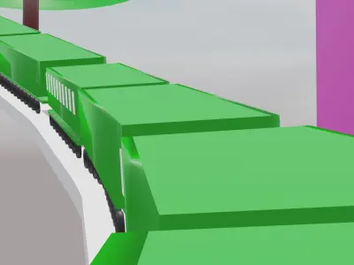 train Low-poly 3D model purchase