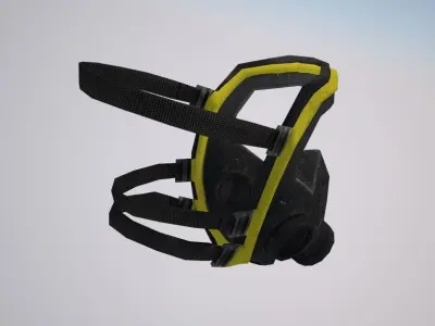 Mask gas transparent biochemical airsoft character  mercenary 3D model