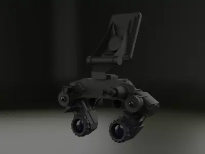 Special forces nightvision goggles Low-poly 3D model
