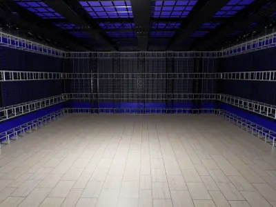 Hangar Interior Low-poly 3D model buy