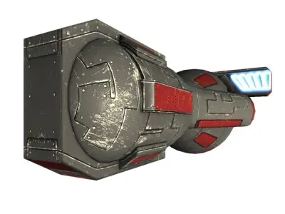 Starship engine 02 Sci-fi low poly Low-poly 3D model