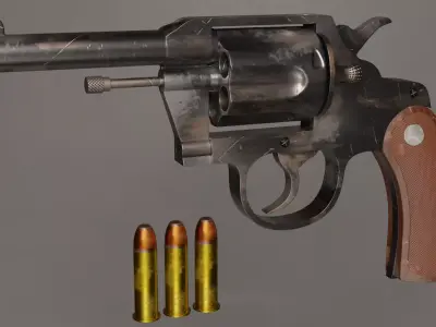 Revolver Gun 3D model order