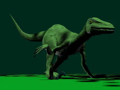 Velociraptor model dinosaur Low-poly 3D model