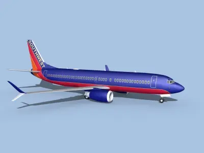 Boeing 737-800 Max Southwest 3D model