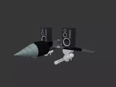 speaker war plane 3D model