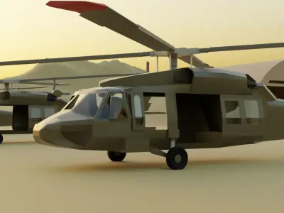 UH - 60 BLACKHAWK 3D model