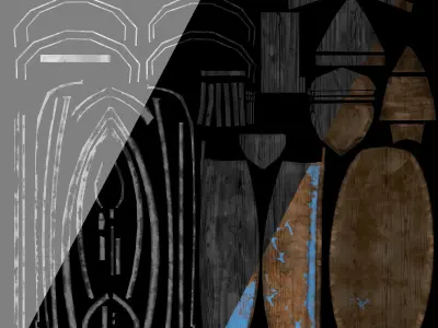 Wood Boat - 3D Model 3D model