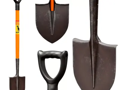 bayonet shovel Low-poly 3D model
