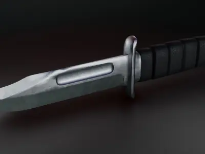 Kabar Combat Knife  Low-poly 3D model purchase