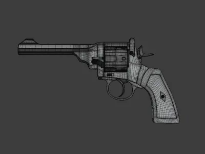 Old revolver 3D model