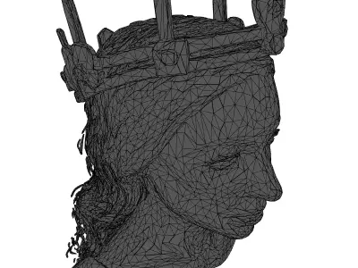 Steampunk Industrial Crown Headpiece 3D model