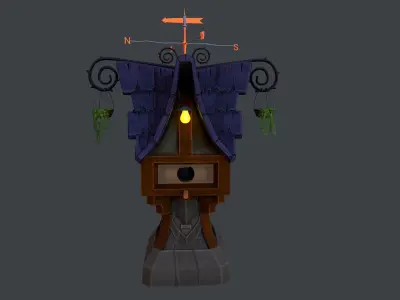Bird House Low-poly 3D model order