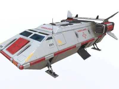 shuttle Low-poly 3D model