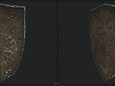 Paladin Uther Shield 3D Model Low-poly 3D model