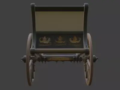 Ornate Historical Carriage 3D Model 3D model