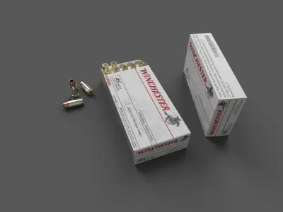 Ammunition Box 45 ACP  Low-poly 3D model