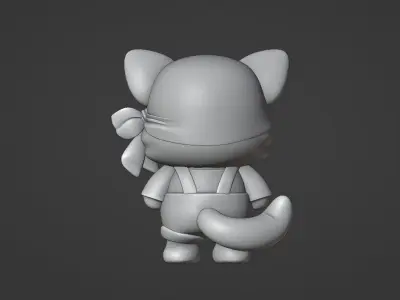 cat pirate 3D print model