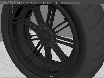 Motorcycle Tyre Free 3D model