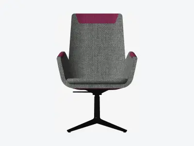 Chair - Contemporary - Cordia Plus - High - Swivel - Glides Low-poly 3D model