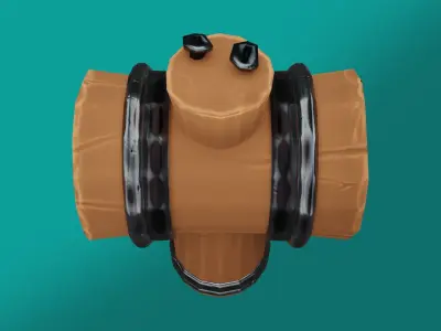 Stylized Hammer Low Poly Game Ready PBR Low-poly 3D model