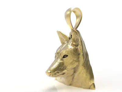 Wolf Head Pendant 3D print model