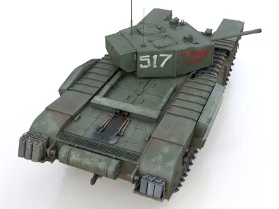 Churchill MK III - 517 - Soviet  Army 3D model