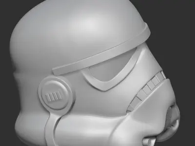Stormtrooper Lowpoly model star wars helmet Low-poly 3D model