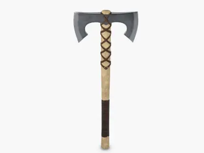 Viking Axe 3D model 7
