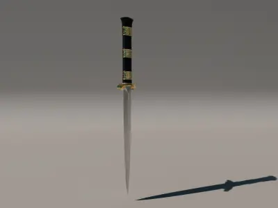 Dagger Sword Blade Cinematic Low-poly 3D model