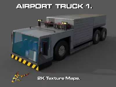 AIRPORT TRUCK 1 Low-poly 3D model