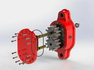 External Gear Pump Free 3D model