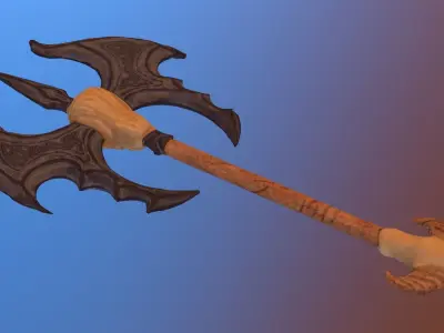 Stylized War-Axe - GameReady Low-poly 3D model