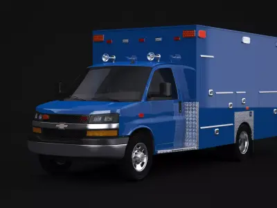 2020 Chevrolet Express EMS Ambulance 3D model