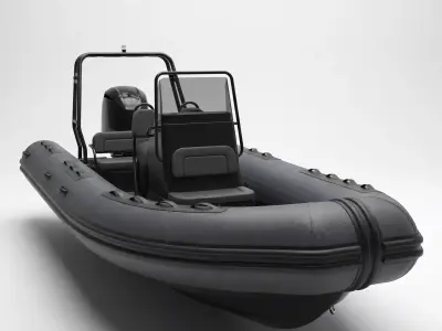 3D Tender Patrol 650 Inflatable Boat Low-poly 3D model